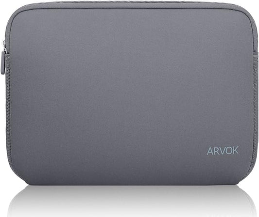 Arvok 17-17.3 Inch Laptop Sleeve Multi-Color & Size Choices Case/Water-Resistant Neoprene Notebook Computer Pocket Tablet Briefcase Carrying Bag/Pouch Skin Cover for HP/Dell/Lenovo/Asus/Acer, Grey