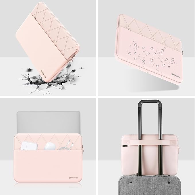 Smatree Laptop Sleeve for 14 inch Acer TravelMate Spin P4 TMP414RN 2-in-1, Acer TravelMate P6 TMP614/P4 TMP414, for 14.5 inch Acer Swift X 14, Acer Protective Laptop Case with Pocket, Pink (E415P)