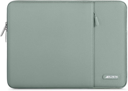 MOSISO Laptop Case 15 inch, 15 inch Laptop Sleeve Compatible with MacBook Air 15 M4 A3241 M3 A3114 M2 A2941 2025 2024 2023,Dell XPS 15,Polyester Vertical Computer Sleeve Bag with Pocket, Antique Green