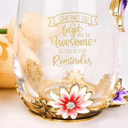 OEAGO Birthday Gifts for Women Mom Plastic Tea Cup Mothers Valentines Day Gifts for Her from Daughter Son Unique Inspirational Friendship Ideas for Female Coworker