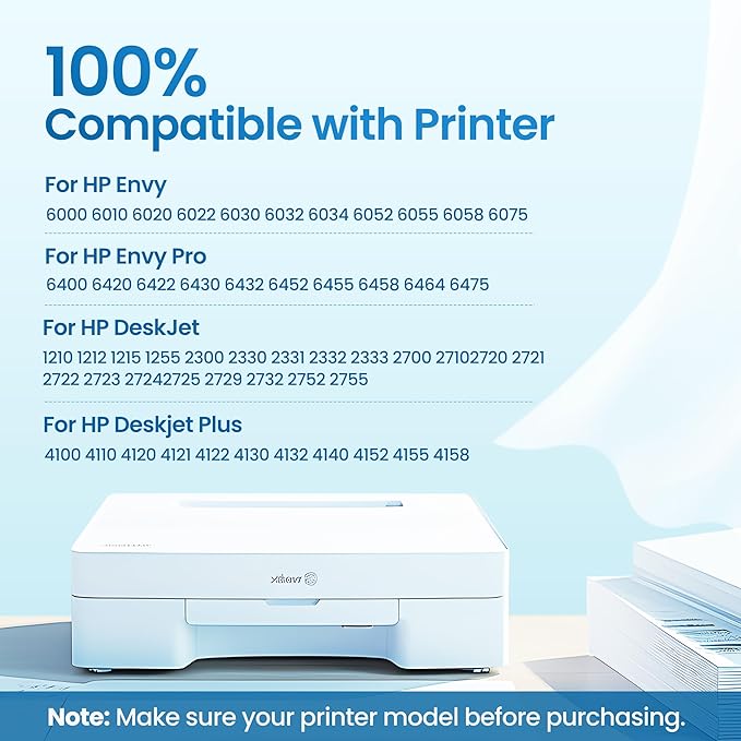 Compatible 67XL Ink Cartridge Replacement for HP Envy 6400 6055e 6455e 6055 6452 6455 DeskJet 2855e 4255e 4155e 2755e 4155, Black, Tri-color, 3-Pack