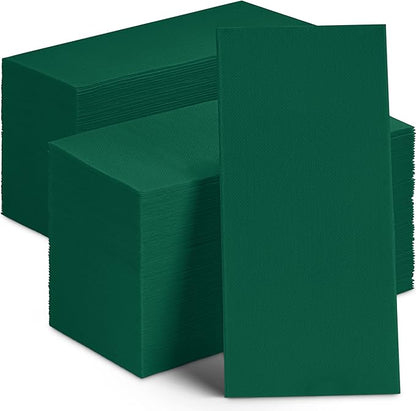 Disposable Dinner Napkins Green Paper, [1200 Pack] 12" x 17" 2-Ply Quilted Colored Green Napkins For Wedding, Reception, Party Or Event