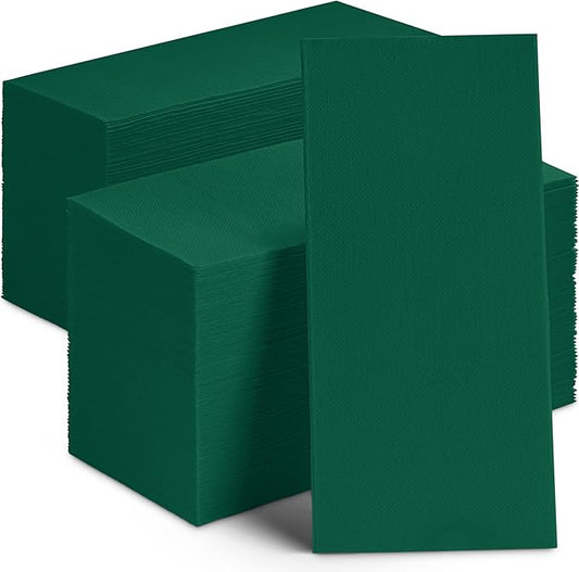 Disposable Dinner Napkins Green Paper, [1200 Pack] 12" x 17" 2-Ply Quilted Colored Green Napkins For Wedding, Reception, Party Or Event