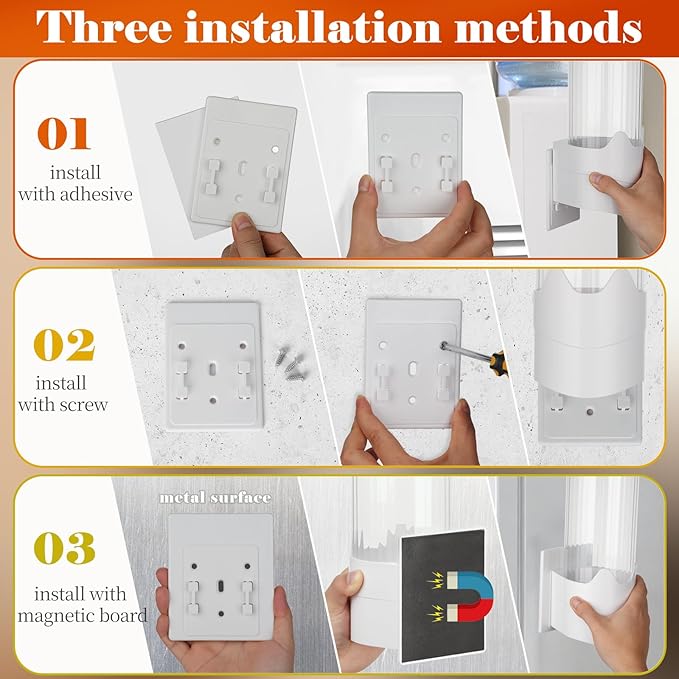 Upgraded Cup Dispenser, Wall Mount Pull Type Water Cooler Cup Holder for 9oz - 12oz Disposable Paper Plastic Cups for Home Office, with Magnetic Mounting Plate (White)