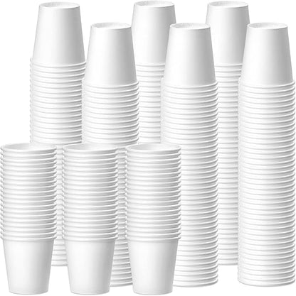 300 Pack 3 oz White Paper Cups, Bathroom Cups Disposable, Moushwash Cups for Snack, Water, Juice,Candy Ideal for Party Bathroom and Office
