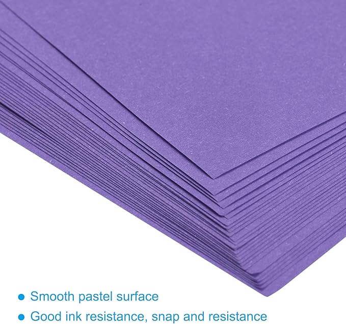 MECCANIXITY 75 Sheets A4 Colored Print Copy Paper 5.8" x 8.3" Origami Paper Printer Paper 80gsm for Printing, Document Copying, Art Craft,Dark Purple