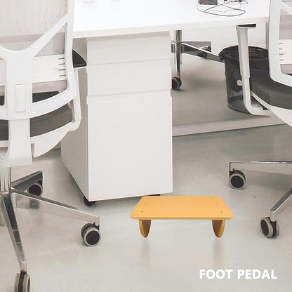 Ergonomic Wide Feet Stand Under Desk Footrest for Adults with Bevel Support Non-Slip Office Foot Stool for Improved Posture and Comfort at Work Home