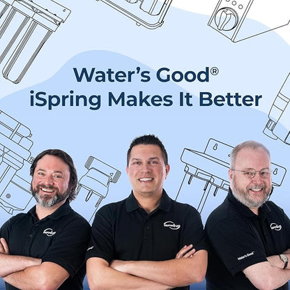 iSpring US31 Water Filtration System for Drinking, NSF Certified 3-Stage Water Filters, Tankless, High Capacity Water Filter System with Brushed Nickel Faucet