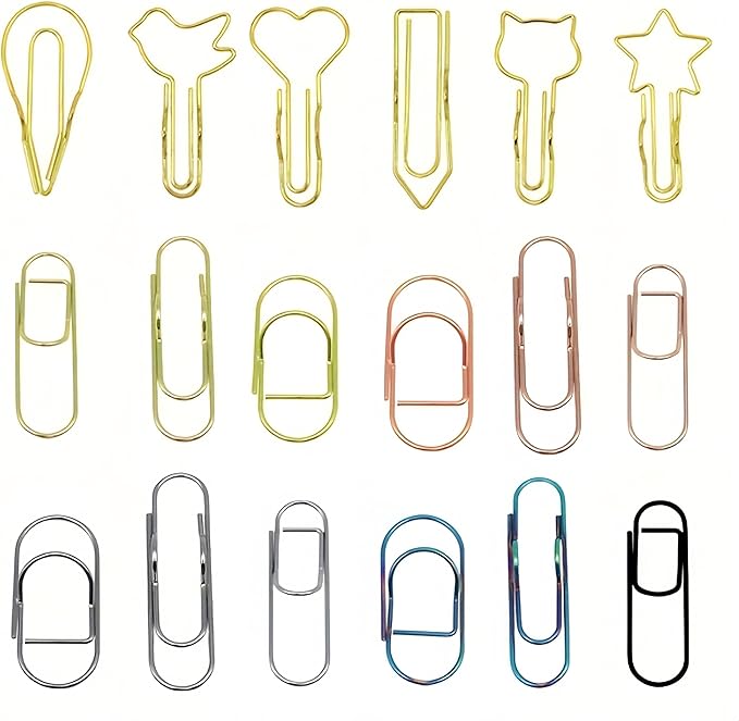 18 Pack Metal Pen Clips and Holders for Notebooks Papers Paperclip Clips School Office Supplies