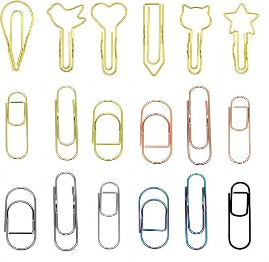 18 Pack Metal Pen Clips and Holders for Notebooks Papers Paperclip Clips School Office Supplies