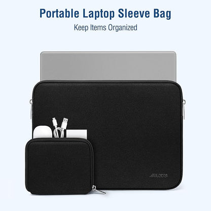 MOSISO Laptop Case 12.3 inch, 11.6-12.3 inch Laptop Sleeve Bag Compatible with MacBook Air 11.6, Acer HP Dell Lenovo Samsung ASUS, Surface Pro, Neoprene Computer Sleeve Bag with Small Case, Black