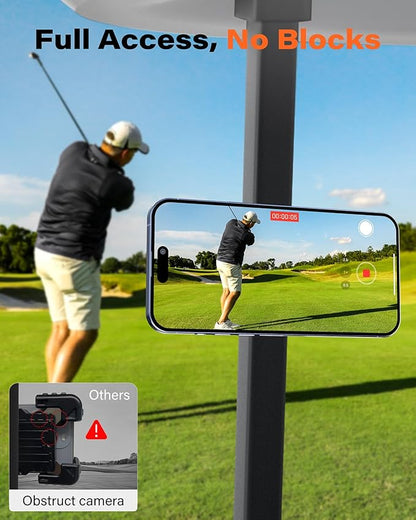 A2C Aluminum Alloy Orange Magnetic Golf Cart Phone Holder Mount Compatible with MagSafe iPhone 12-17, Unique Golf Gifts for Women Her Golfers Wife Men Dad Him Husband, 2026 Golf Accessories Essentials