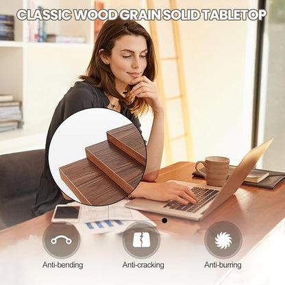 Conference Table, Folding Conference Room Tables, Modern Flip Top Seminar Training Meeting Table with Wheels, Modular Foldable Conference Tables for Home Office Classr (Brown 6 Pack 63inch)