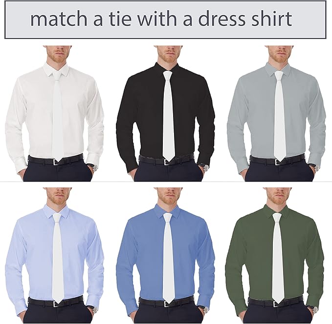 Men's Oxford Matt Neckties Solid Color for Adults Tuxedo Classic Design, by Bow Tie Hosue