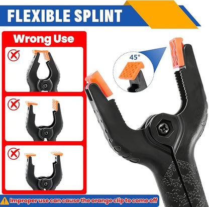 72 Pack 3.5 inch Plastic Spring Clamps, Black Heavy Duty Clips, Backdrop Clips, Plastic Clamps for Crafts, Backdrop Stand, Woodworking, Photography