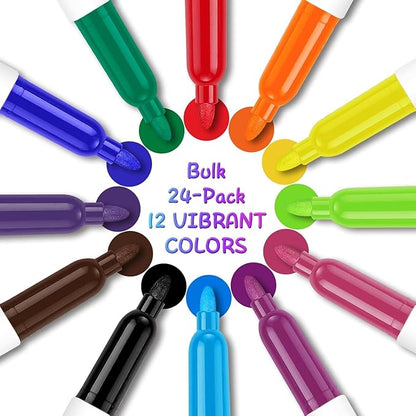 SFAIH Dry Erase Markers Fine Tip - 12 Colors Whiteboard Markers Dry Erase For Kids Adult Low Odor, Black Dry Erase Markers Fine Point For Home Classroom