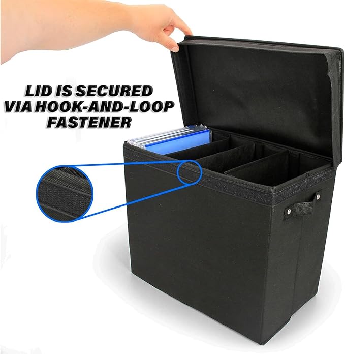 Document Organizer - Large Capacity Comics Box, Portable File Container | Box with Handle and Dividers | For Office, School, Home, Bedroom, Car and Travel