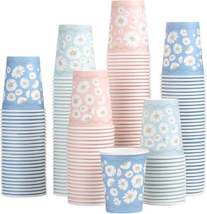 Lamosi 400 Pack Paper Cups 8 oz, Disposable Coffee Cups for Office, Party, Home, Travel, Paper Coffee Cups 8 oz for Hot Cold Beverages, Juice, Tea, Water