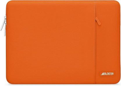 MOSISO Laptop Case 14 inch, 14 inch Laptop Sleeve Compatible with HP Lenovo Dell ASUS Acer, HP Stream, Dell Latitude, Lenovo IdeaPad, Polyester Vertical Computer Sleeve Bag with Pocket, Orange