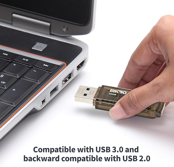 INLAND Micro Center Superspeed 10 Pack 32GB USB 3.0/USB3.1 Gen1 Flash Drive Gum Size Memory Stick Thumb Drive Data Storage Jump Drive, 10X Faster Than USB 2.0 USB Drives (32G 10-Pack)