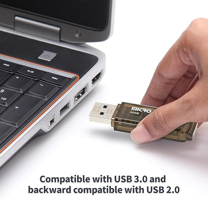 INLAND Micro Center Superspeed 10 Pack 32GB USB 3.0/USB3.1 Gen1 Flash Drive Gum Size Memory Stick Thumb Drive Data Storage Jump Drive, 10X Faster Than USB 2.0 USB Drives (32G 10-Pack)