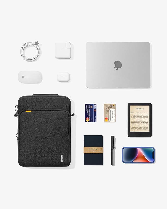 tomtoc 360 Protective Laptop Sleeve Designed for 15-inch MacBook Air M4/A3241, M3/A3114 M2/A2941 2025-2023, 15'' Surface Laptop AI PC/6, Water-Resistant Well-Organized Accessory Sleeve Case
