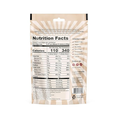 True Dates Candy Dates - Sour Cola - Dates With Candy Flavor, Vegan, No Added Sugar, Gluten Free - 3.5oz Bags (4 Pack)
