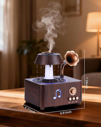 Essential Oil Diffuser, Humidifiers For Bedroom, 250ml Cool Mist Rain Diffuser, 7 Colors LED Ambient Light & Auto Shut-Off When Water Runs Out, for Office, Study Room, Yoga, Relaxation & Home