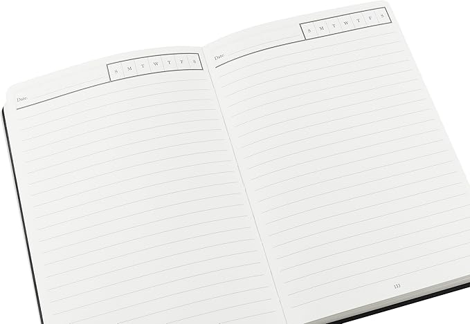 Wykeham's Executive 2026 Undated Daily Journal Planner – Customization Available (Black, 8.5"×5.5" - Undated)