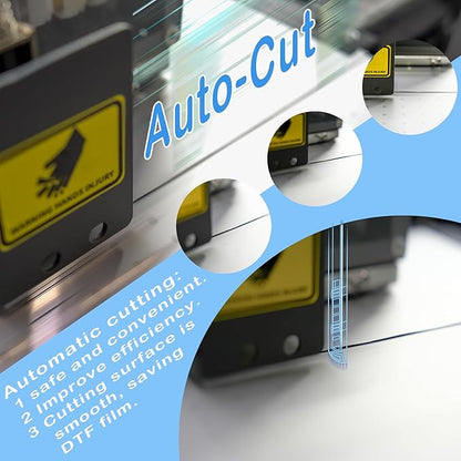 Lancelot A3 M1630 Pro DTF Printer Bundle:A3 Xp600 DTF Printing Machine With Roll Feeder,White Ink Circulation,Built-In Automatic Film Cutter System For T-shirt Printing(Printer+Laptop+Oven+Consumable)