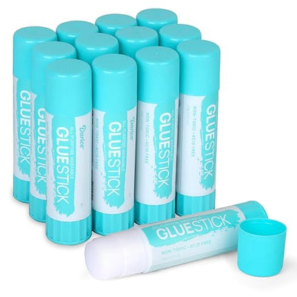 Darice 12 Jumbo Glue Sticks, 1.4 Oz All Purpose Stick Glue, Strong Hold, Easy Stick, Quick Drying, Non-Toxic, Scrapbooking, Back to School Supplies, Home, Office