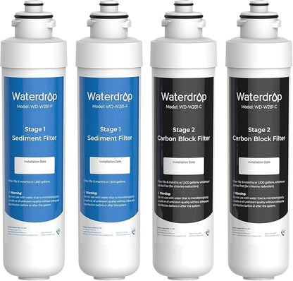 Waterdrop W281 Water Filters for Water Coolers, Replacement for Avalon® branded Bottleless Water Coolers Filters, 1,500 Gallon Extended Lifespan, More Pure Enjoyment, 4 Count（2 SET)
