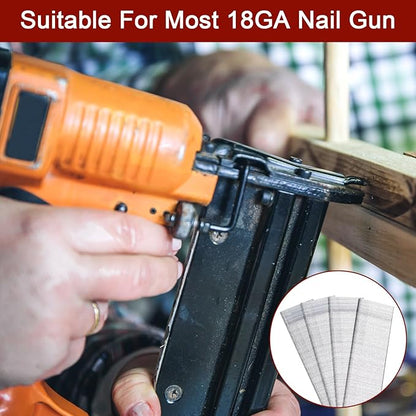 18 Gauge Brad Nails, 1000 Counts 1-1/2-inch 18 GA Brad Nails, Galvanized Nails for Nail Gun, Finishing Nail Gun Nails for Pneumatic, Electric Brad Nailer Gun