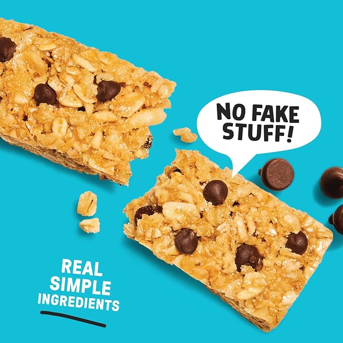 JUNKLESS Chewy Granola Bars Twin Pack – Chocolate Chip & Strawberry (12 Bars)–Less Sugar, Non-GMO, Gluten-Free, Wholesome Snack Bars for Kids & Adults, 2 Boxes
