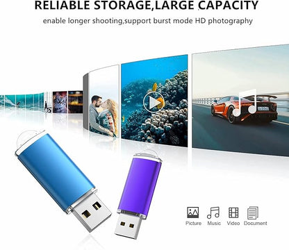 K&ZZ 16GB USB Flash Drive 5 Pack USB 2.0 Thumb Drives Memory Stick Gig Drive 16G Pen Drive USB Stick Flash Stick Jump Drive for PC Laptop, Multicolored