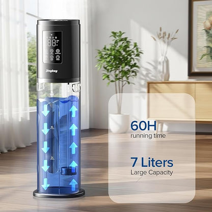 Humidifiers for Bedroom Large Room, 7L/1.85Gal Quiet Humidifiers with 350ML/H Large Mist Speed,Smart App & Remote Control, Cool Mist Humidifier for Baby & Home