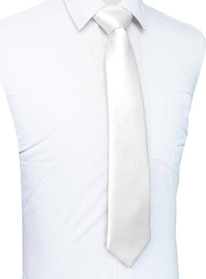 JEMYGINS Solid Color Tie Mens Necktie for Business and Wedding