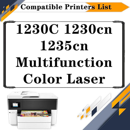 330-3578 330-3581 330-3580 330-3579 Toner Cartridge, Compatible for Dell 1230C 1230cn 1235cn Multifunction Color Laser Printers —— High Print Volume with Chip Black*2