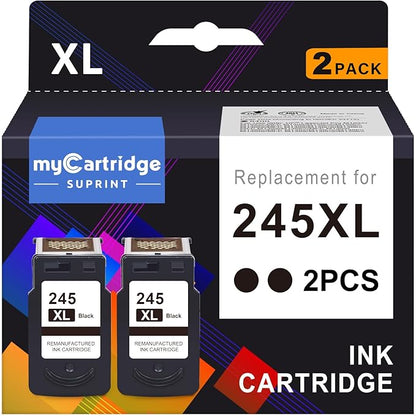 245XL Ink Cartridges Replacement for Canon 245XL Black Ink Cartridges 245 XL 245XL PG-245XL High Yield Compatible with Pixma TR4520 MG2522 MX492 MX490 TR4500 Printer 245XL Black Ink