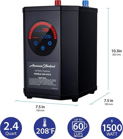 American Standard ASH-410 Digital Hot Water Dispenser, Includes Polished Chrome Dual Handle Faucet 1500 Watts, 110v