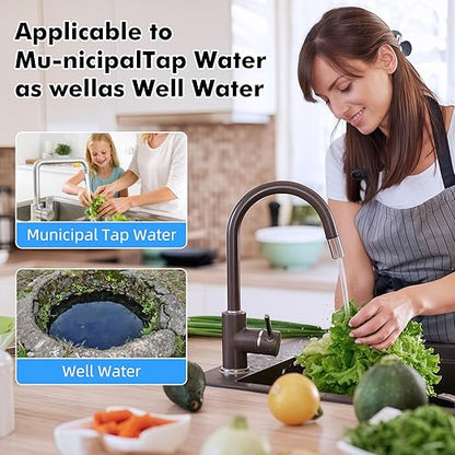 Whole House Water Filter Housing with Activated Carbon Cartridge | Fits 10x4.5" Sediment & Carbon Filters | 1" NPT Ports | Heavy-Duty Pre-Filtration for Well and City Water