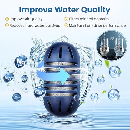 isinlive Demineralization Cartridge for HoMedics Ultrasonic Humidifiers: 16-Pack Demineralization Cartridges Filter Replacement, Filters Mineral Deposits, Prevents Hard Water Build-Up, Purifies Water
