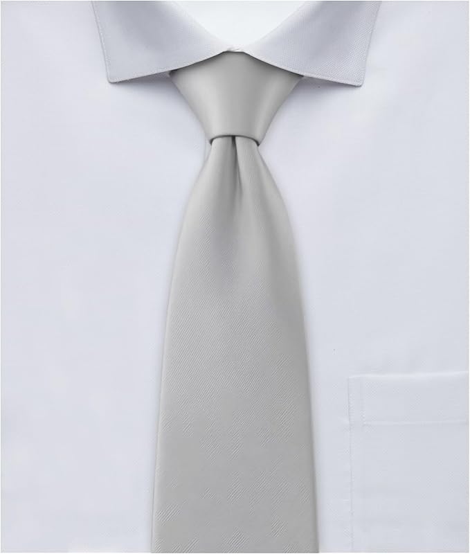 Jacob Alexander Solid Color Mens Tie - Soft-lined Necktie - Timeless Formal Look for Weddings and Business - (Regular Size)