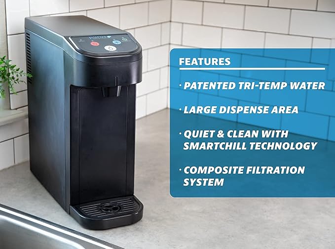 Countertop Water System, Tri-Temp, Self-Cleaning with Smartchill*, for Home or Small Office. Features Patented ThermaRinse/SmartChill Technology..*Requires Drain Connection