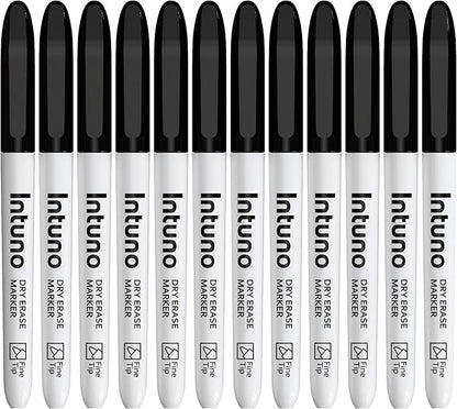 Dry Erase Markers, 108 Count Black, Fine tip, Low-Odor, Perfect for Office, Teaching, Meeting, Presentation, Classroom, Home
