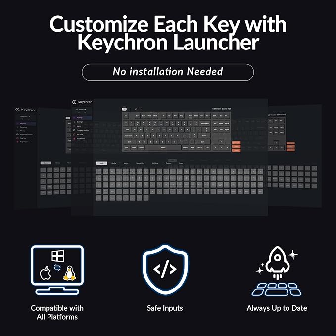 Keychron K8 Version 2 TKL Wireless Mechanical Keyboard, QMK/Launcher Bluetooth 5.2/Wired, RGB Backlit Shine-Through PBT Keycaps, Super Brown Switch, Aluminum Frame for Mac Windows Linux