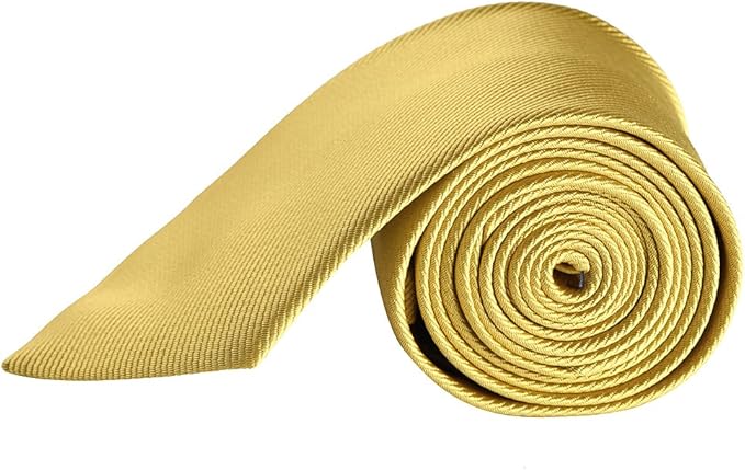 QBSM Mens Solid Polyester Textile Neckties Pure Color Neck Ties