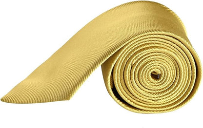 QBSM Mens Solid Polyester Textile Neckties Pure Color Neck Ties