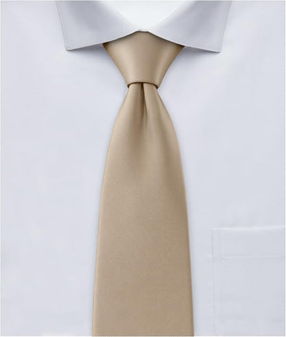 Jacob Alexander Solid Color Mens Tie - Soft-lined Necktie - Timeless Formal Look for Weddings and Business - (Regular Size)