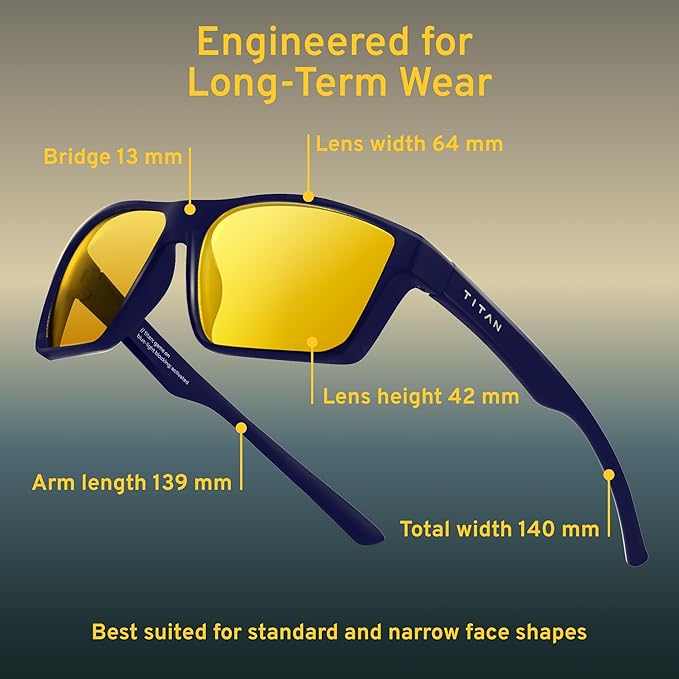 Titan Gaming Glasses, Anti Blue Light Glasses Men, UV400 Protection Blue Light Blocking Glasses for Computer Eye Strain